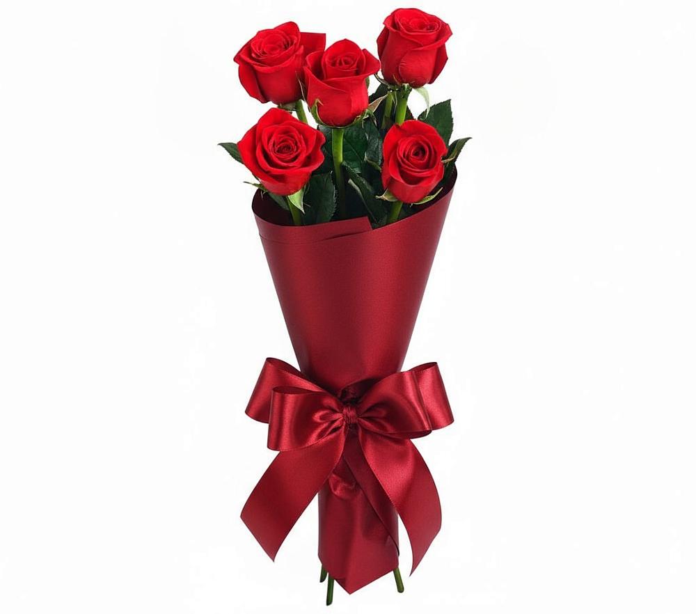 Букет 5 Красных роз Эдлесс Лав в Радужном Владимирской области