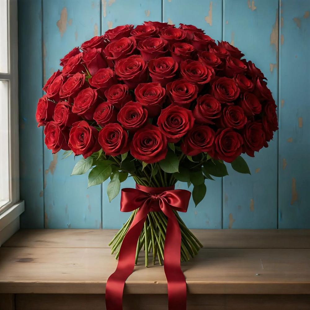 Букет Красные розы Блэк Меджик в Радужном Владимирской области