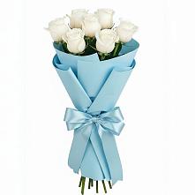 Букет 7 белых роз Проуд в Радужном Владимирской области