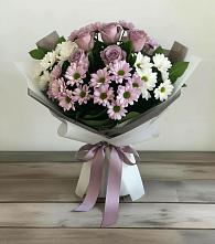 Букет цветов из:  Хризантемы и Розы #REPLACE_PRED# Радужном Владимирской области